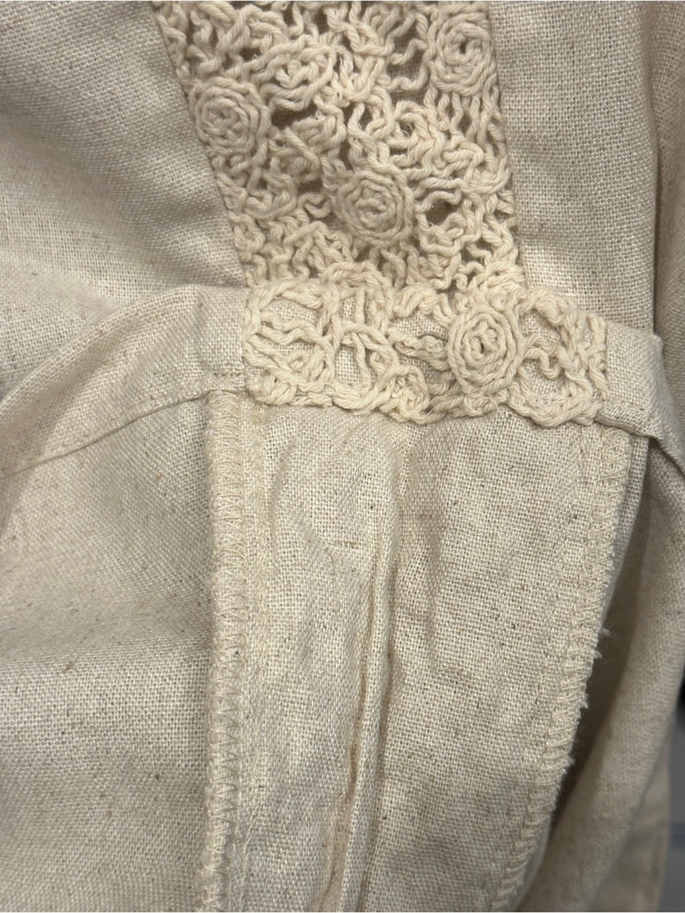 Women's High-Rise Tie-Waist Wide Leg Pants - Cream - Picture 6 of 9